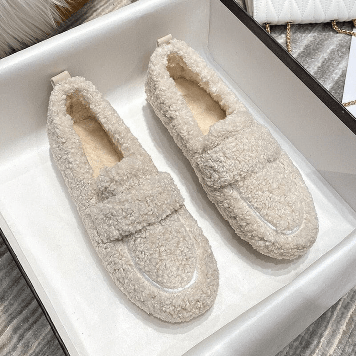 DouceMarche Slippers – Plush Indoor Moccasins, Soft Comfort and Cozy Warmth