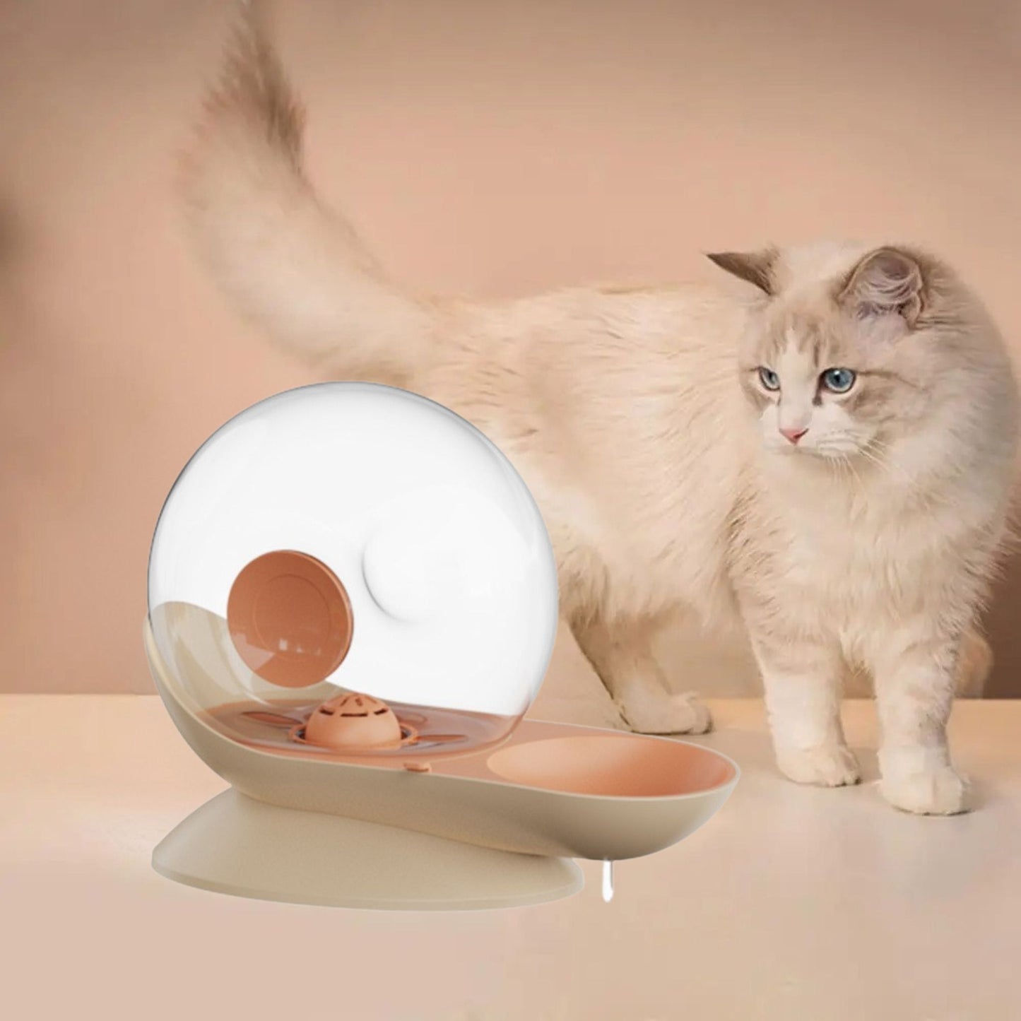 Electricity-Free Cat Water Fountain Snail