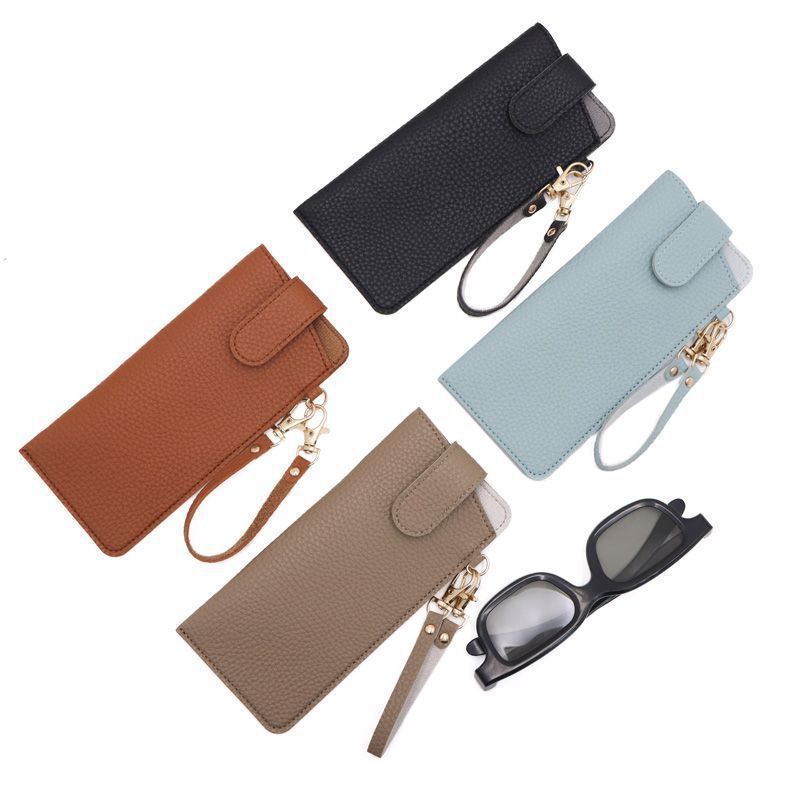 Eleganckie skórzane etui na okulary