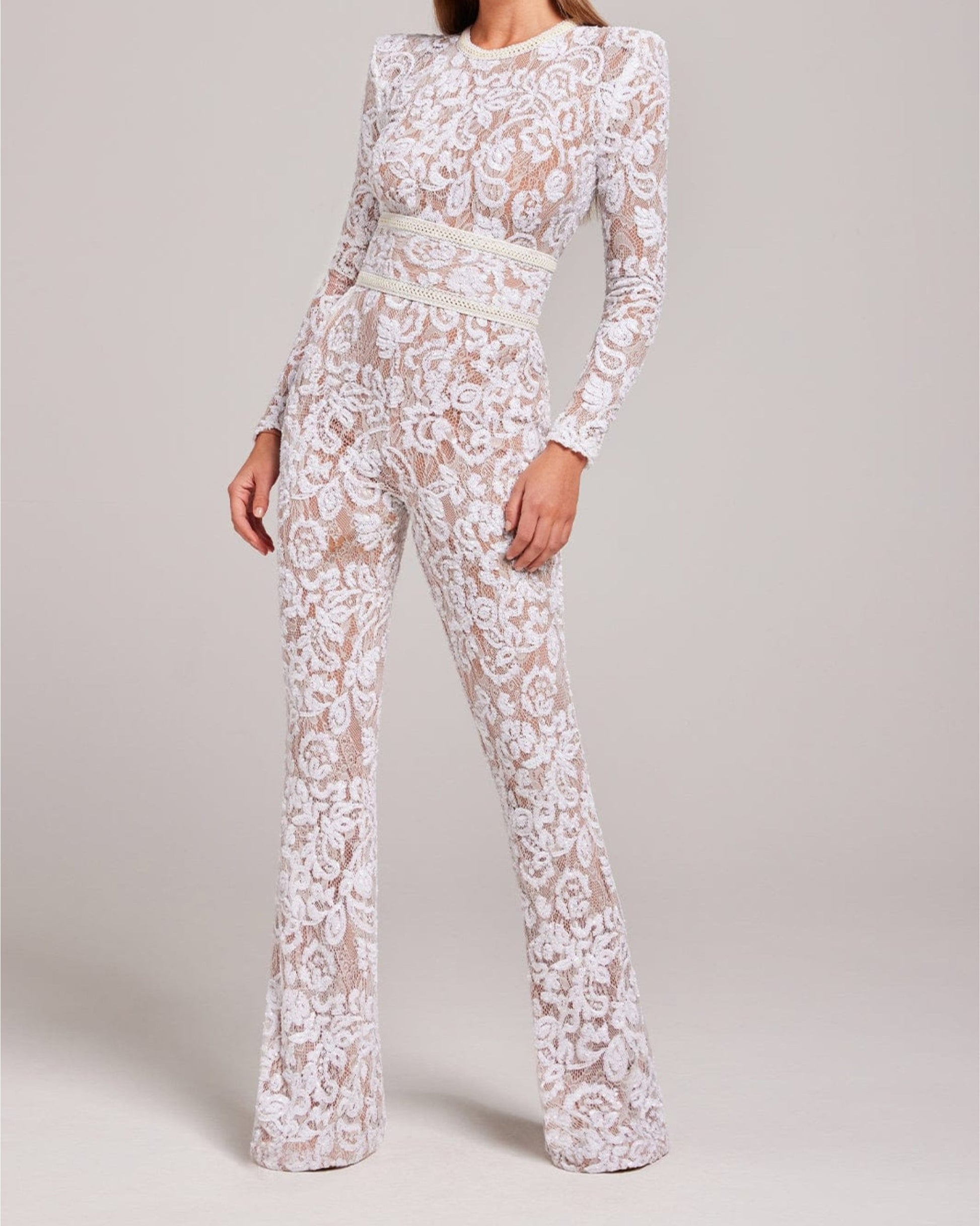 Elegant Evening Jumpsuit with V-Neck - Juliette