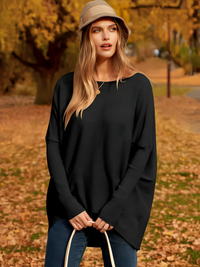 Eline | Elegancki oversize'owy sweter dziany na jesień
