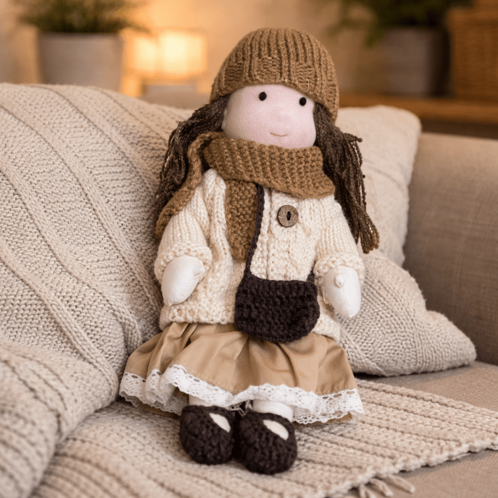 ELORA – Handmade Waldorf Doll Made of Cotton for Creative Play