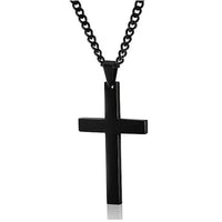 FAITHLINE NECKLACE – Klasyczny męski naszyjnik z krzyżykiem ze stali nierdzewnej