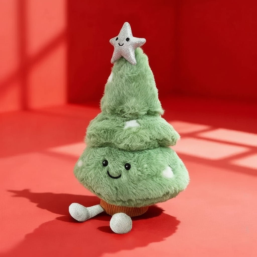 FESTIVETREE – Cute Plush Christmas Tree Figurine for Cozy Christmas Rooms