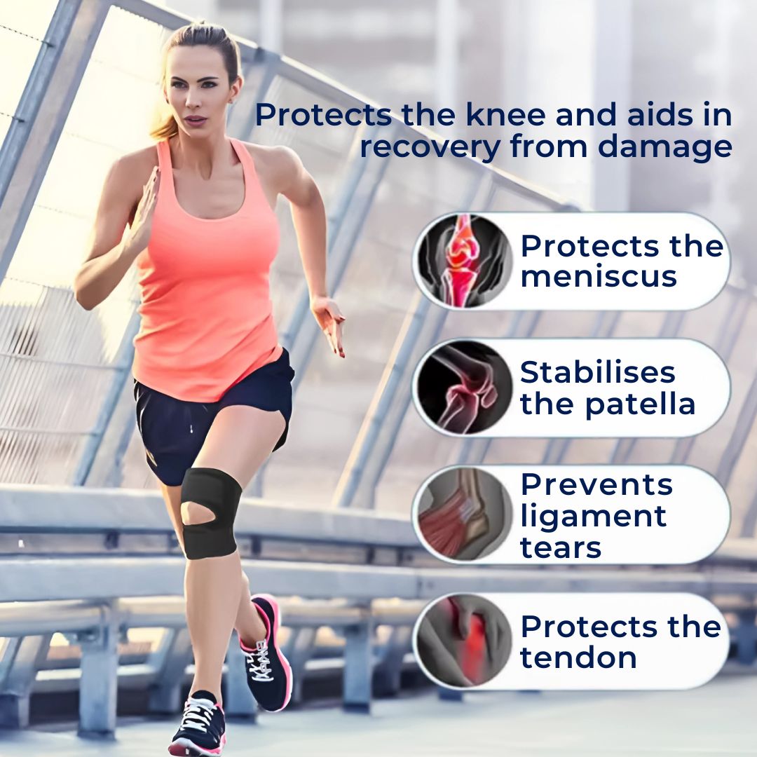 FlexGuard Knee Pads | with Support Compression Springs and Tension Strap - for Stability - Pain Relief and Protection Glevato