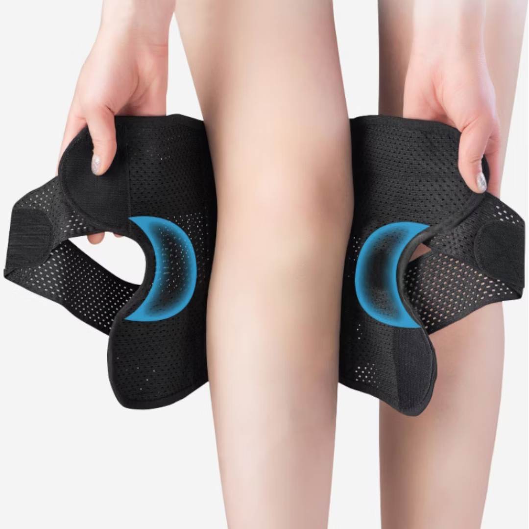 FlexGuard Knee Pads | with Support Compression Springs and Tension Strap - for Stability - Pain Relief and Protection Glevato