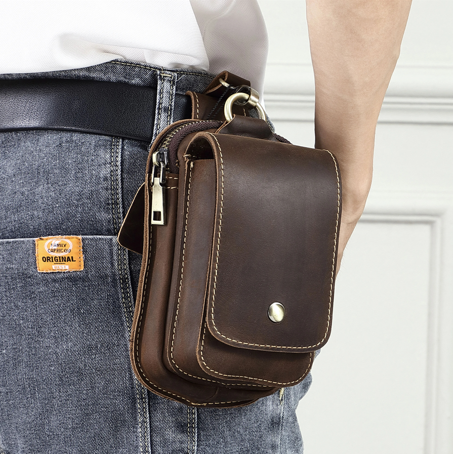Genuine Leather Men’s Waist Pack - Image 1