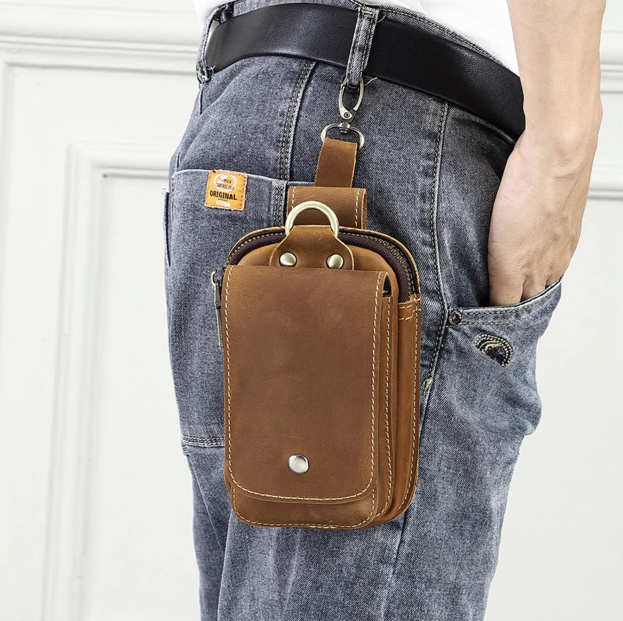 Genuine Leather Men’s Waist Pack - Image 1