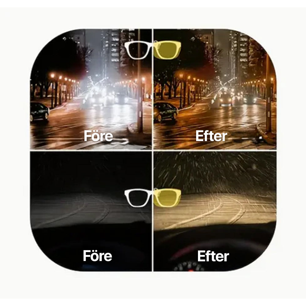 Glasses for Night Driving - Clip-On Polarized