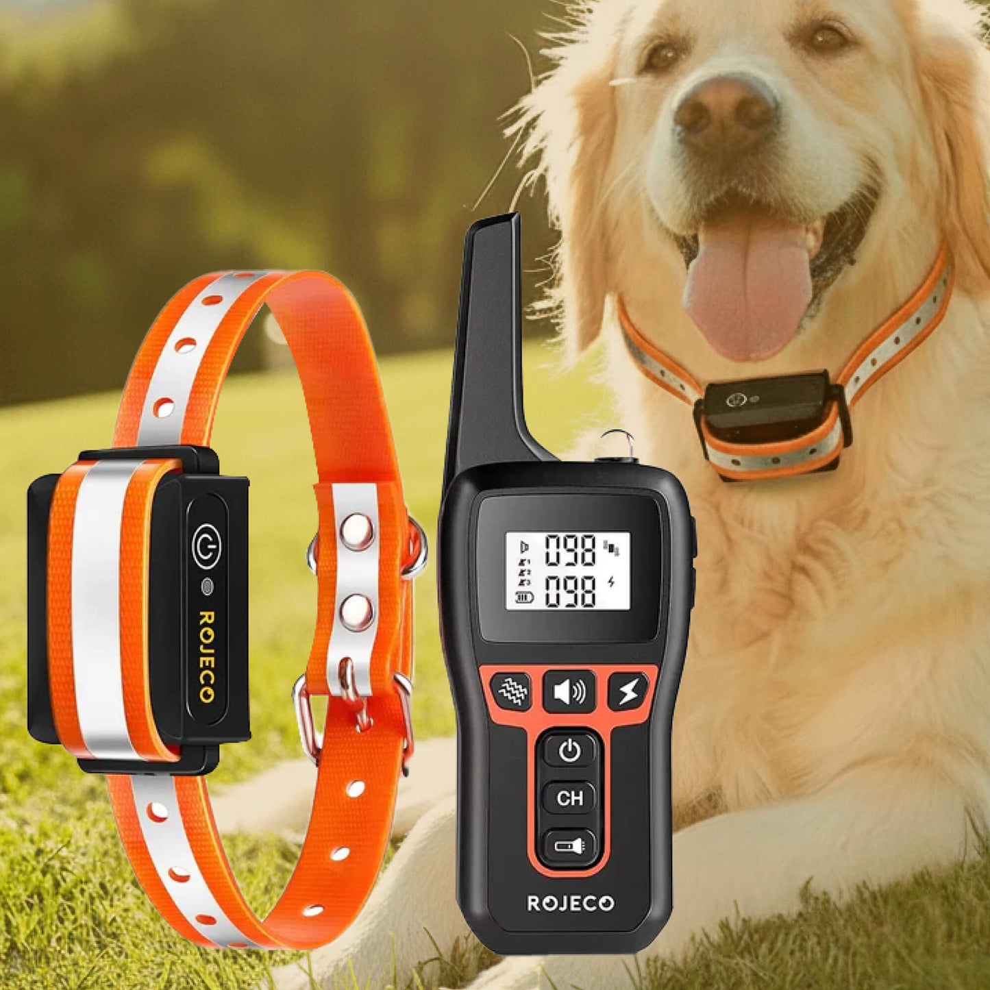 Glevato | 1000m Waterproof Dog Training Collar | Rechargeable, Remote Control & Adjustable for Small, Medium, and Large Dogs