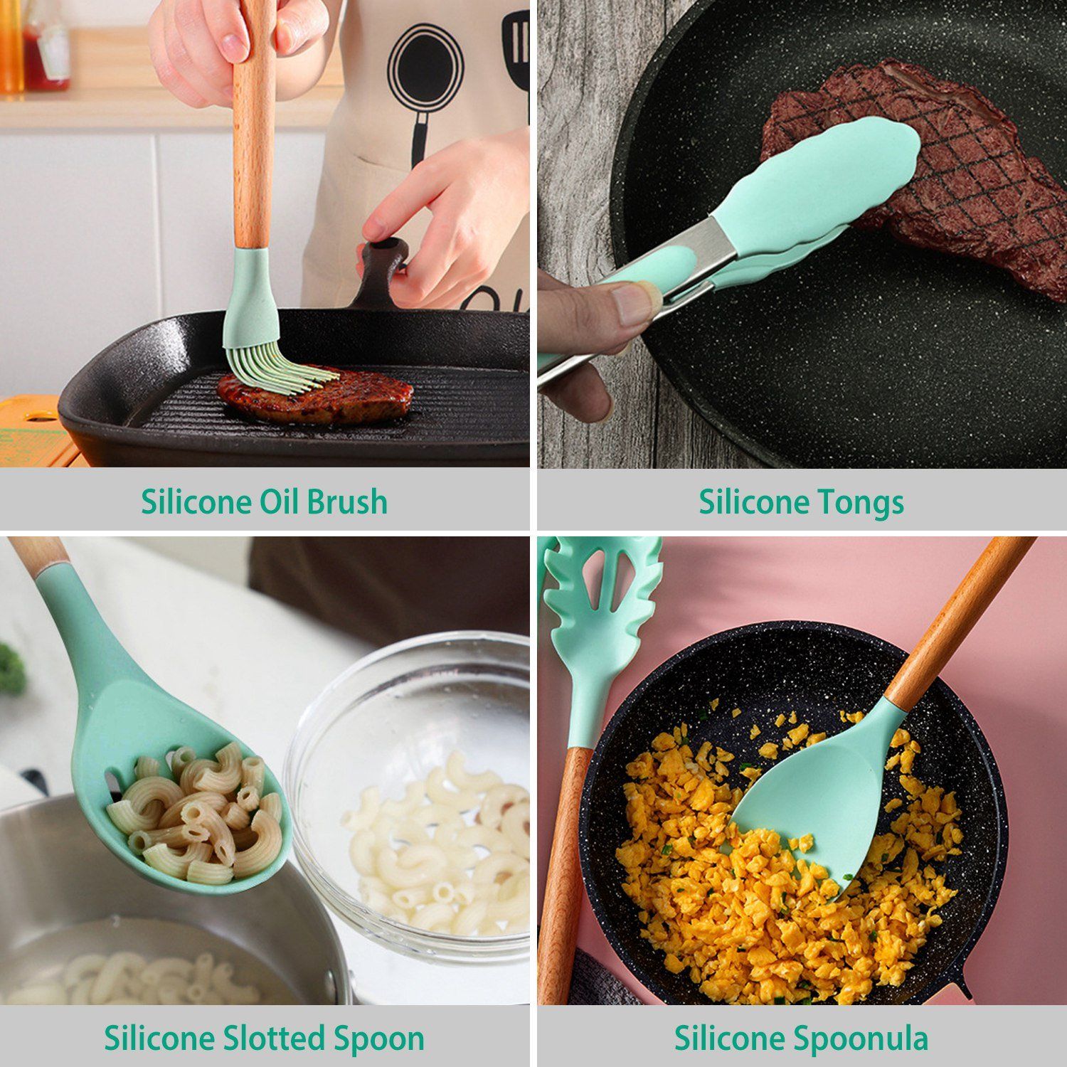 Glevato | 11-Piece: Silicone Kitchen Utensil Set