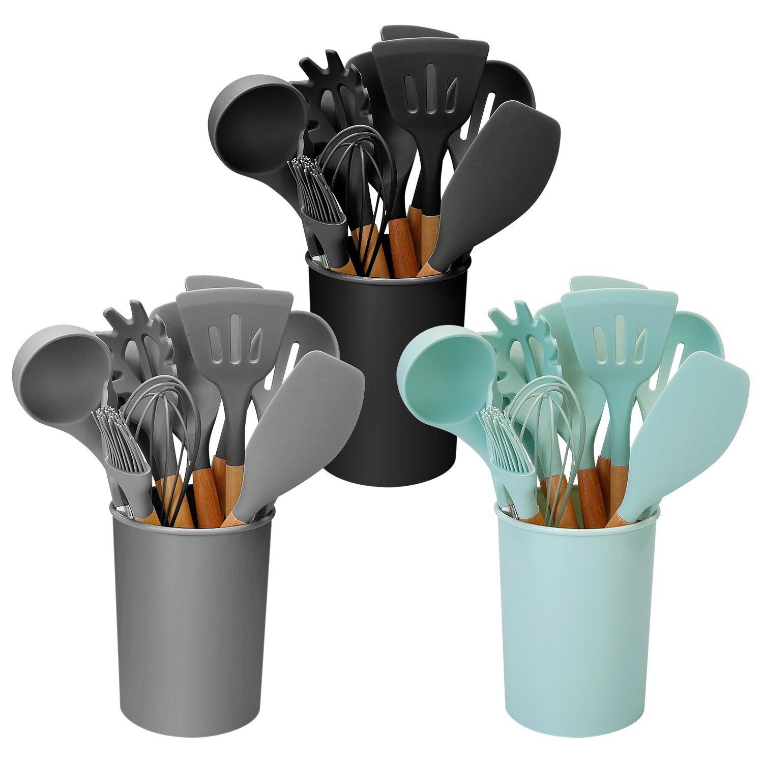 Glevato | 11-Piece: Silicone Kitchen Utensil Set