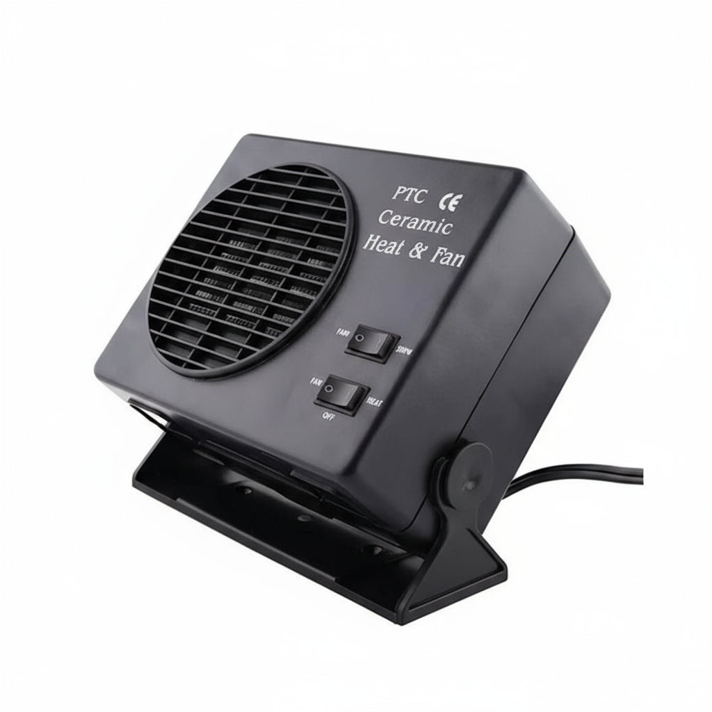Glevato | 12V Ceramic Car Heater Fan | 150W-300W | Portable Defroster with Automatic Thermostat