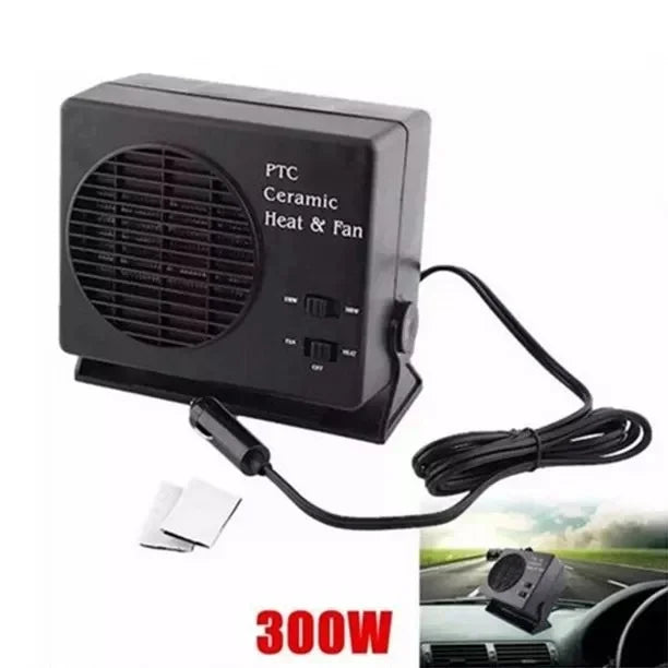 Glevato | 12V Ceramic Car Heater Fan | 150W-300W | Portable Defroster with Automatic Thermostat