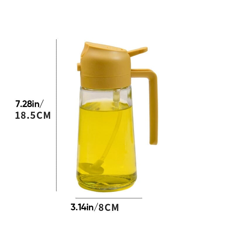 Glevato | 2-in-1 Glass Oil Sprayer and Dispenser