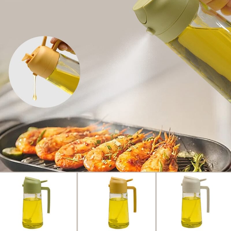 Glevato | 2-in-1 Glass Oil Sprayer and Dispenser