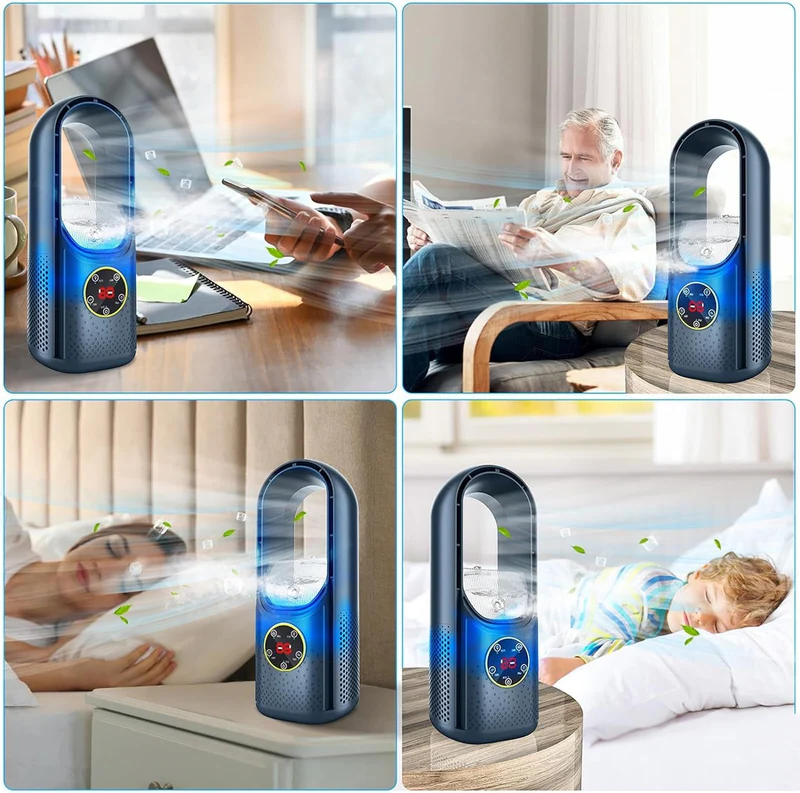 Glevato | 2025 Blade-Free Silent Portable Air Conditioner for Home and Office