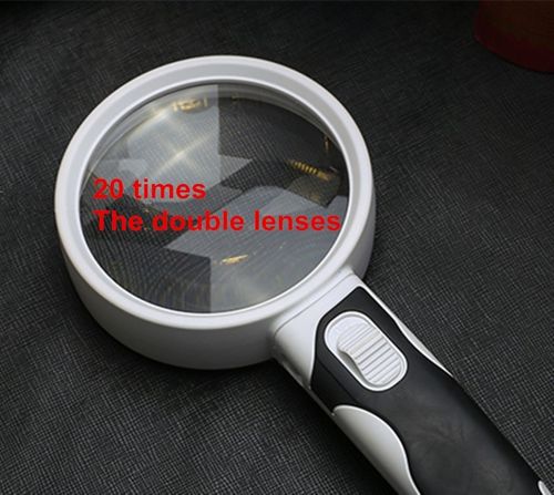 Glevato | 20X Optical Magnifying Glass with LED Light
