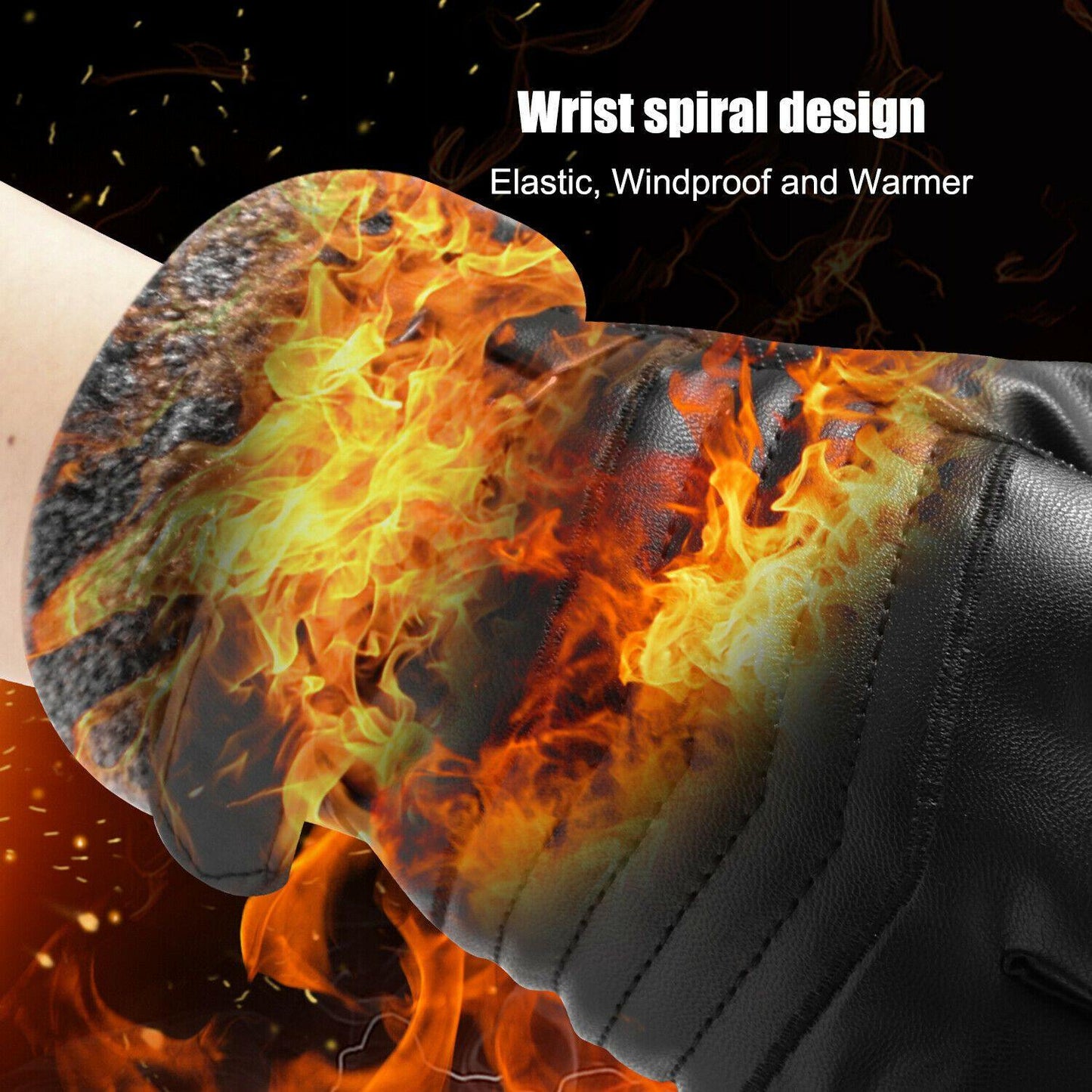Glevato | -30℃ Waterproof, Warm Leather Ski Gloves for Winter | Touchscreen Compatible