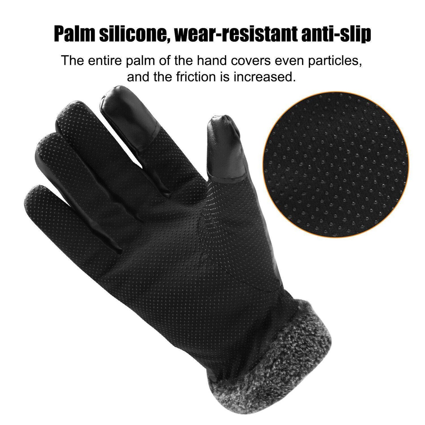 Glevato | -30℃ Waterproof, Warm Leather Ski Gloves for Winter | Touchscreen Compatible
