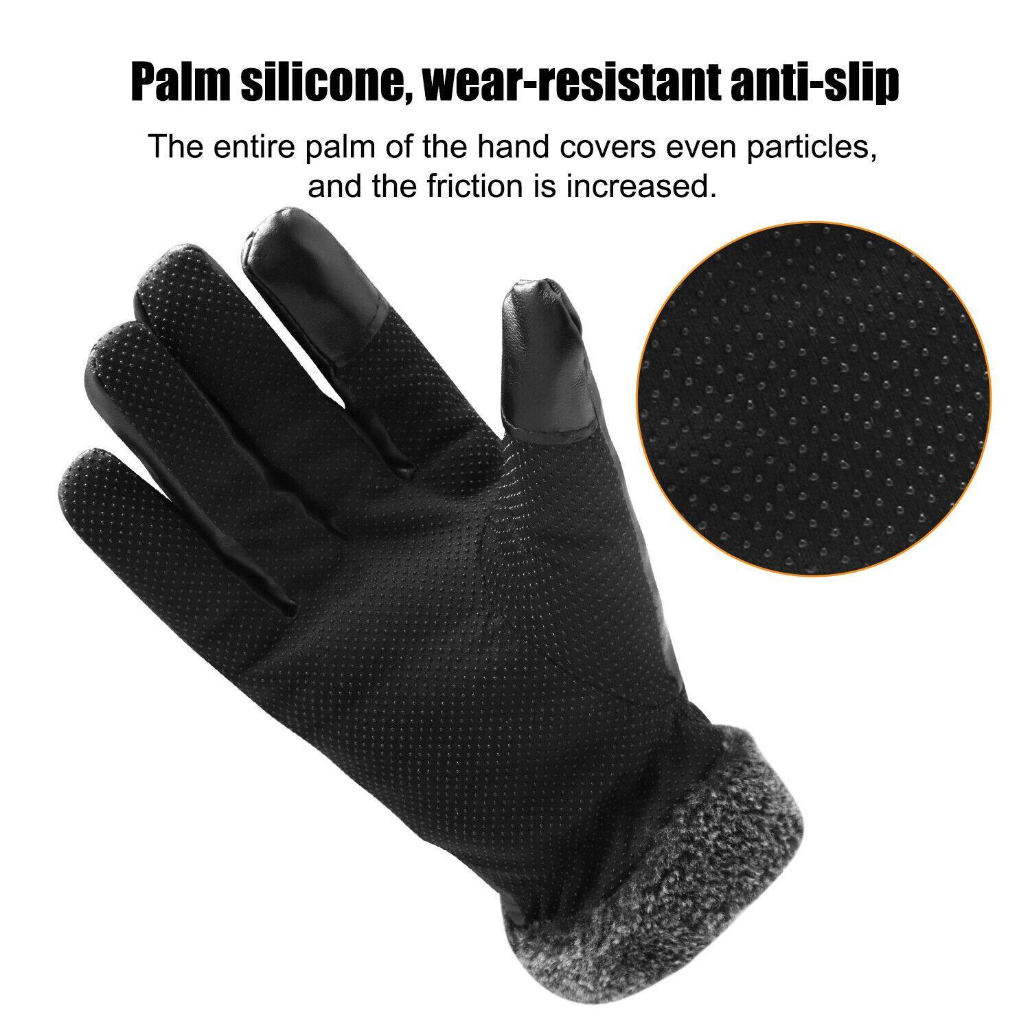 Glevato | -30℃ Waterproof, Warm Leather Ski Gloves for Winter | Touchscreen Compatible