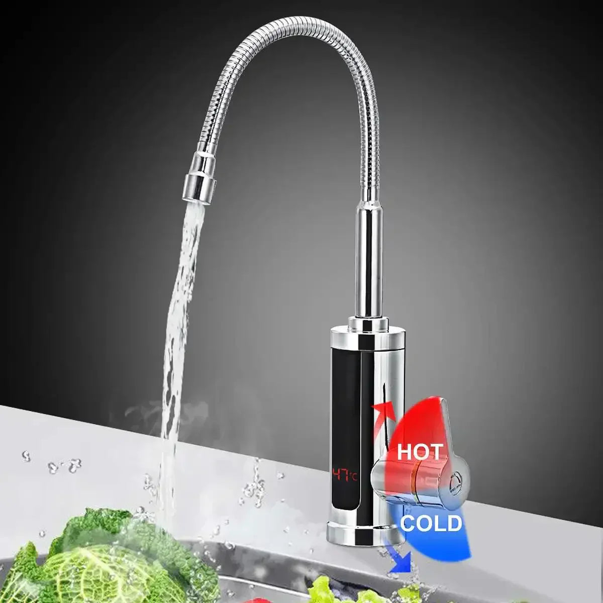 Glevato | 3000W Electric Kitchen Faucet with Instant Hot Water - FlowHeat