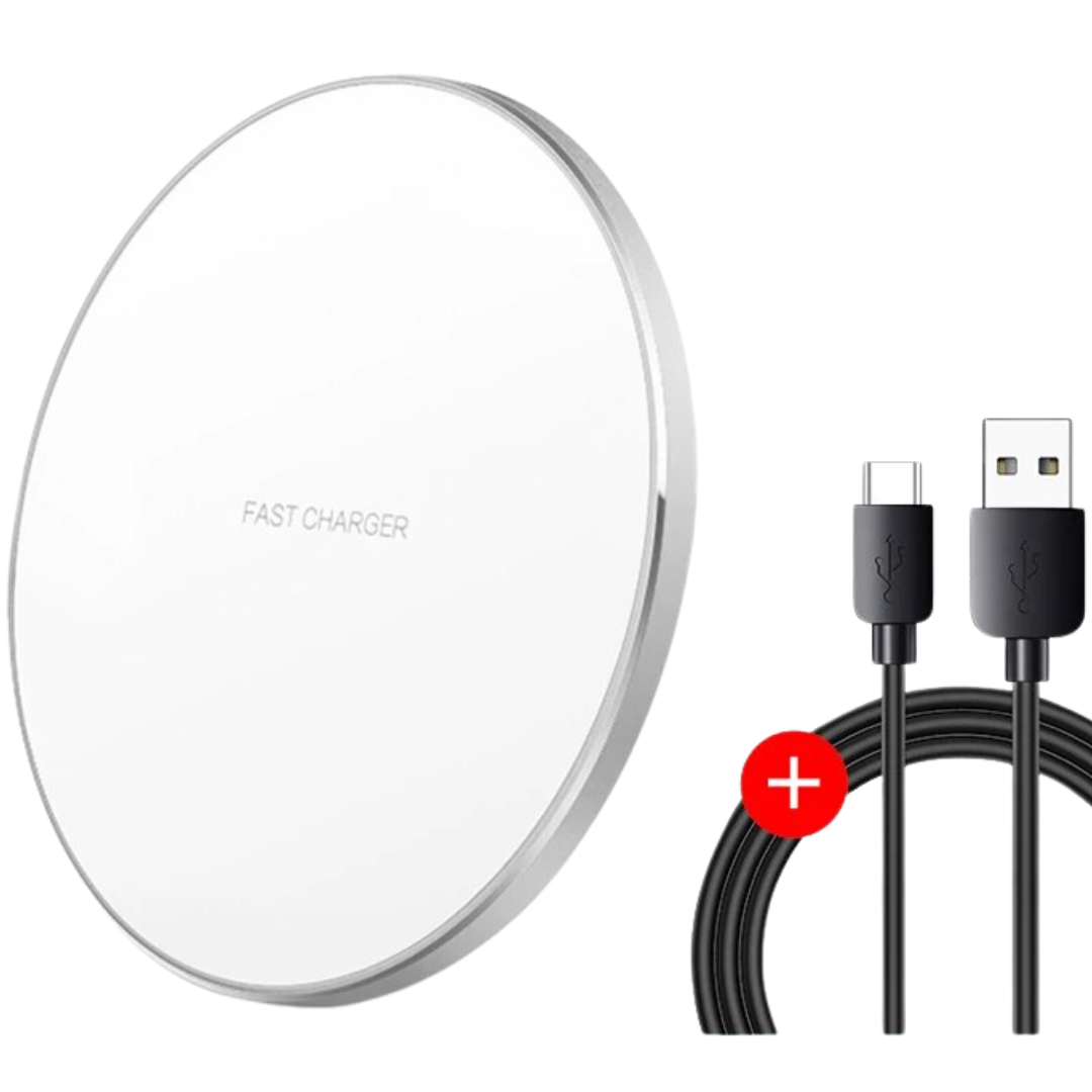 Glevato | 30W Fast Wireless Charging Pad | Premium USB C Charging Cable MagSafe Charger for Apple iPhone, Samsung & Android - Fast Wireless Charging Pad
