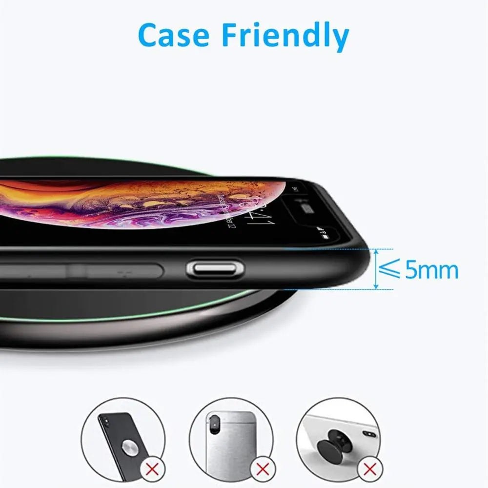 Glevato | 30W Fast Wireless Charging Pad | Premium USB C Charging Cable MagSafe Charger for Apple iPhone, Samsung & Android - Fast Wireless Charging Pad