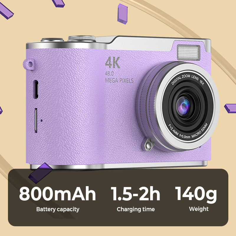 Glevato | 4K HD Flip Screen Digital Camera