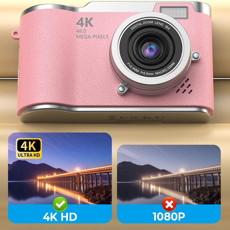 Glevato | 4K HD Flip Screen Digital Camera