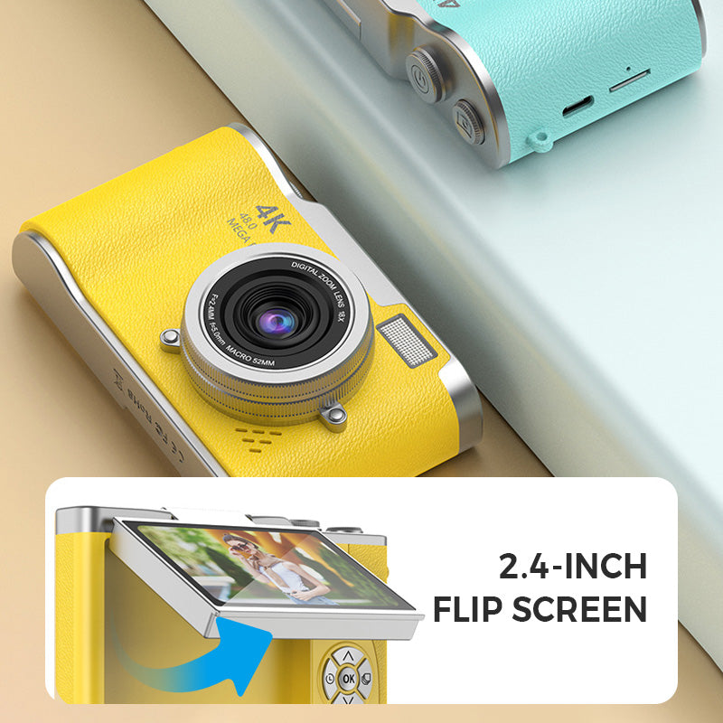 Glevato | 4K HD Flip Screen Digital Camera