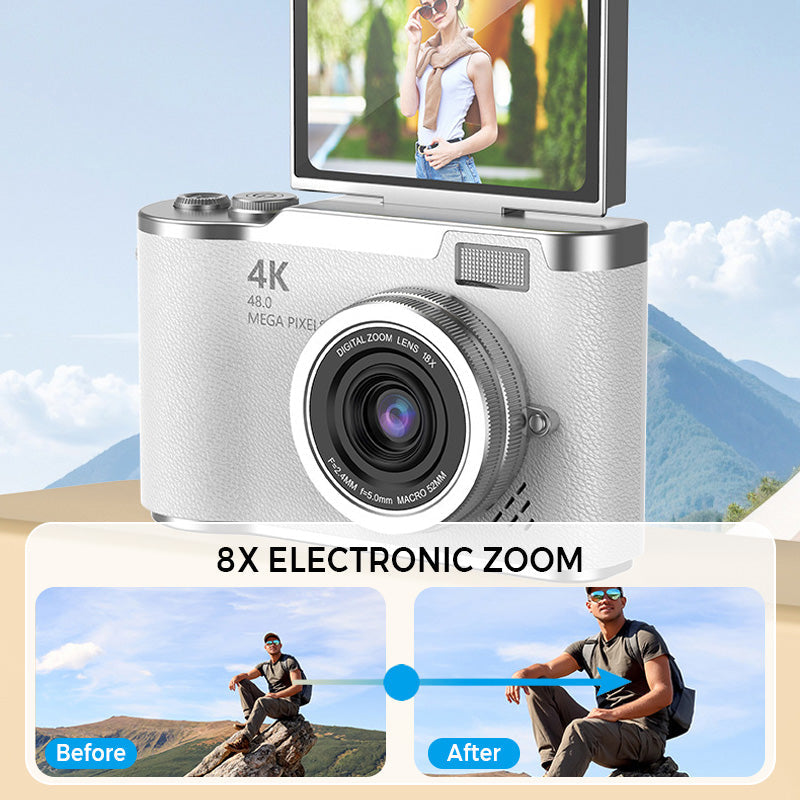 Glevato | 4K HD Flip Screen Digital Camera