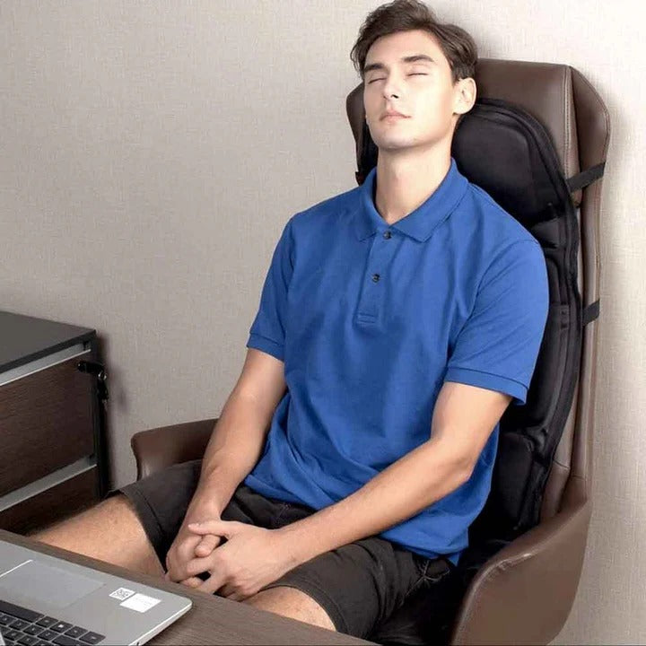 Glevato | 8 Mode Massage Chair Pad With Heated Back Neck Cushion