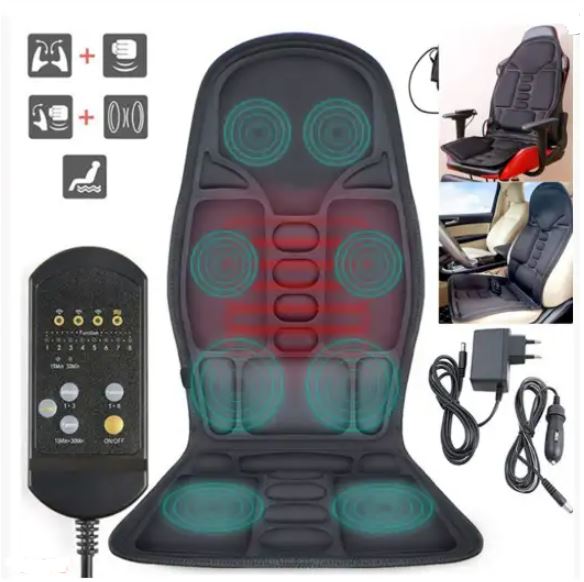 Glevato | 8 Mode Massage Chair Pad With Heated Back Neck Cushion