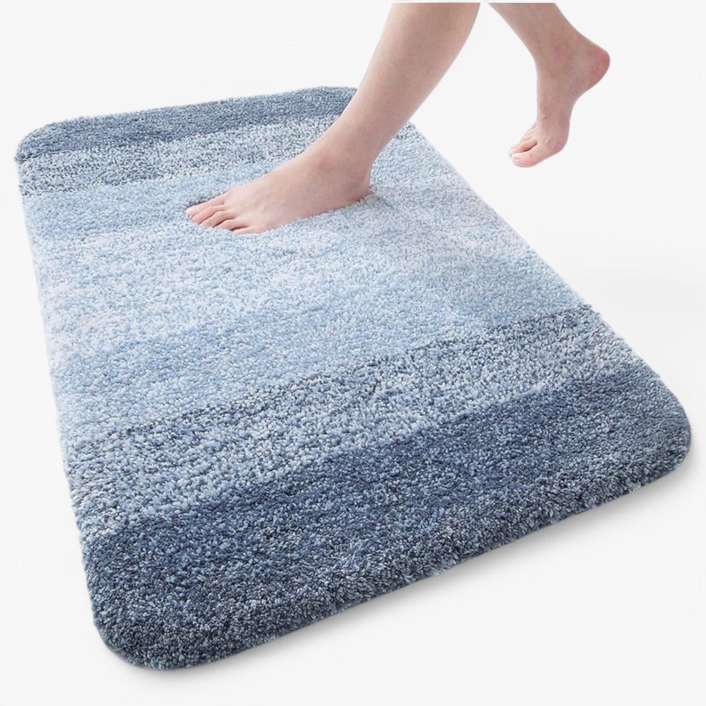 Glevato | Absorbent Non-Slip Bath Mat, Quick Dry Bathroom Rug