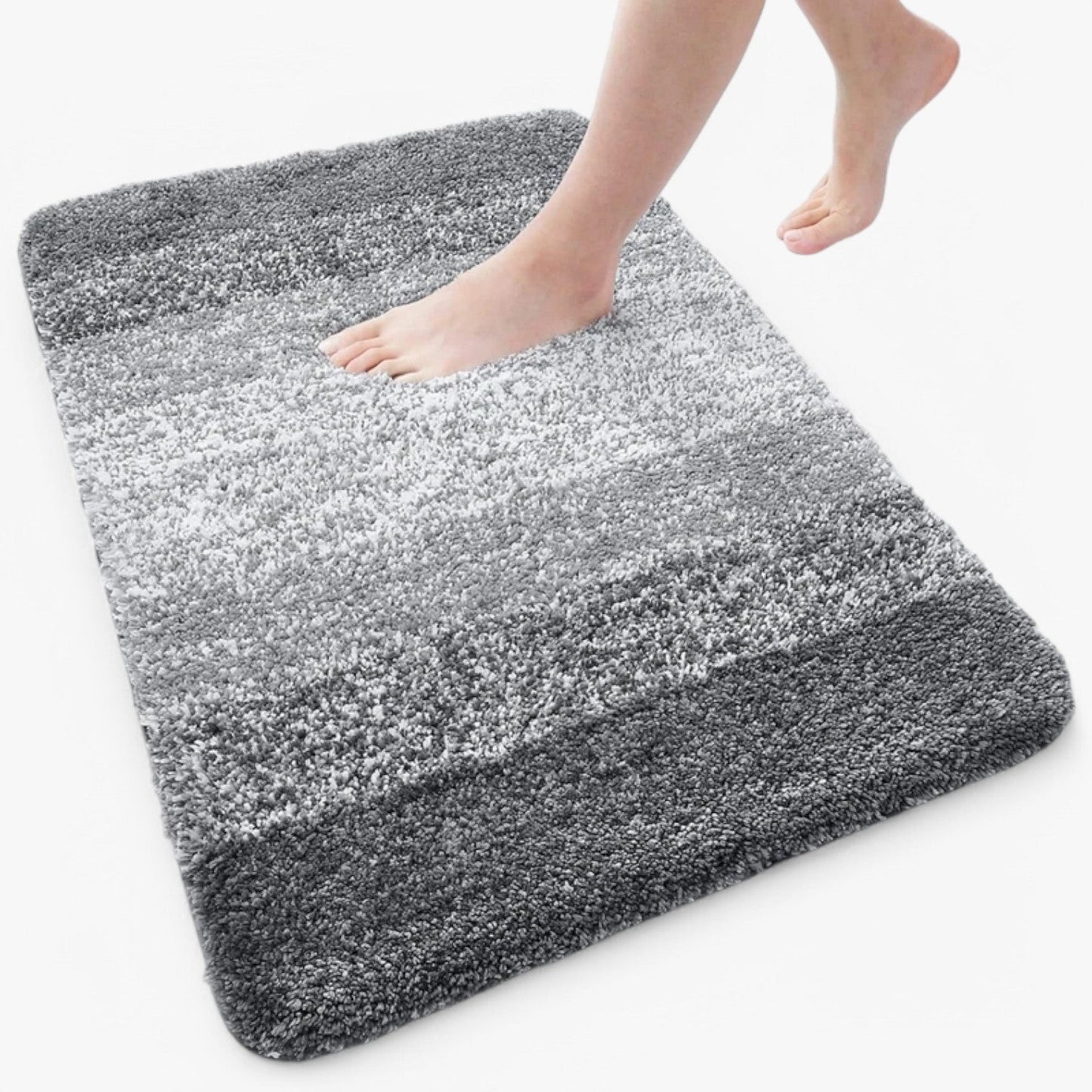 Glevato | Absorbent Non-Slip Bath Mat with Soft Pile