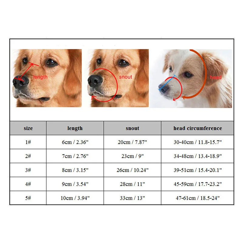 Glevato | Adjustable Silicone Dog Muzzle | Anti-Bite, Training & Barking Control
