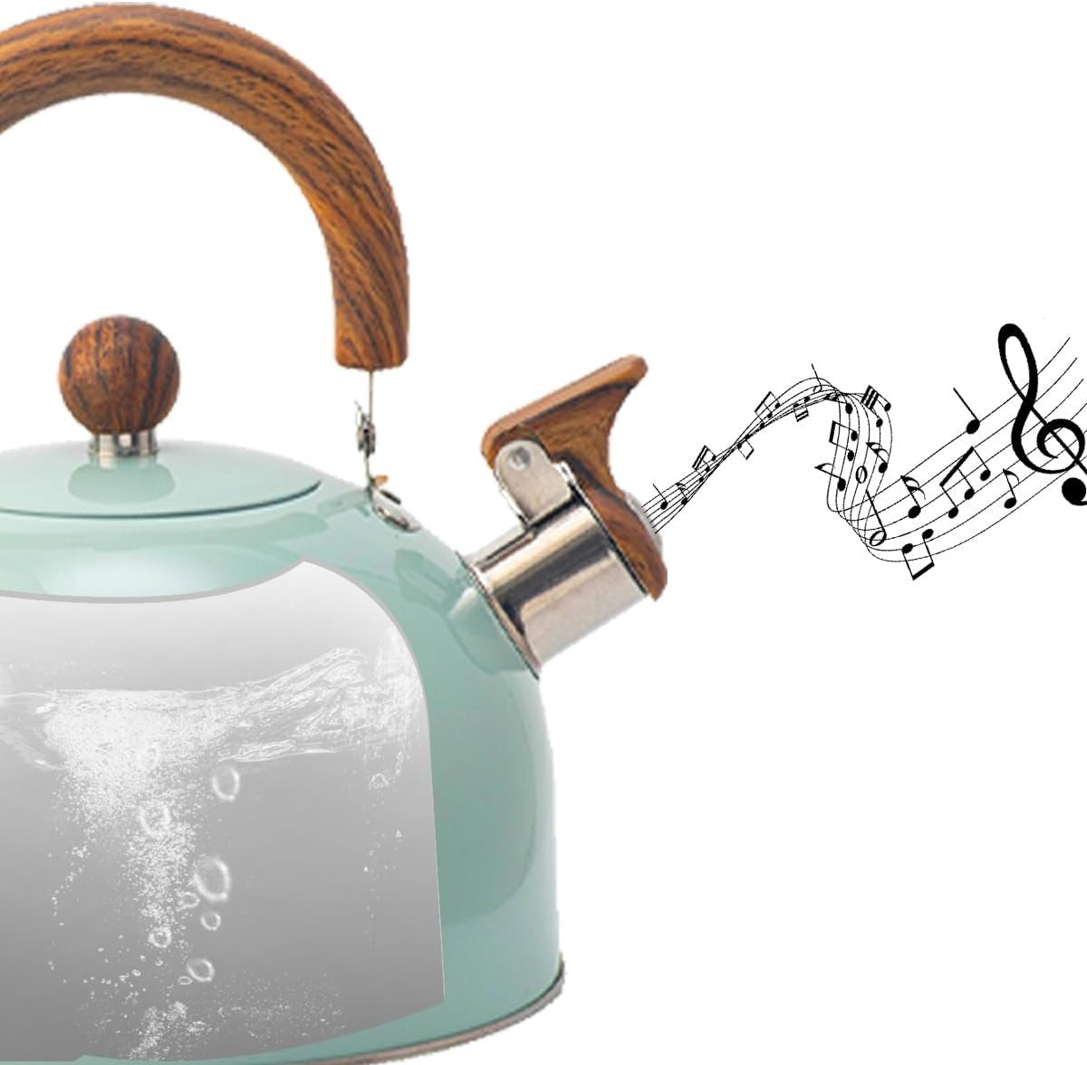 Glevato | Adjustable Stainless Steel Kettle | With Whistle | 2.5L/3L
