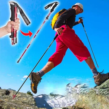 Glevato | Adjustable Trekking Poles - Collapsible Telescopic Rod
