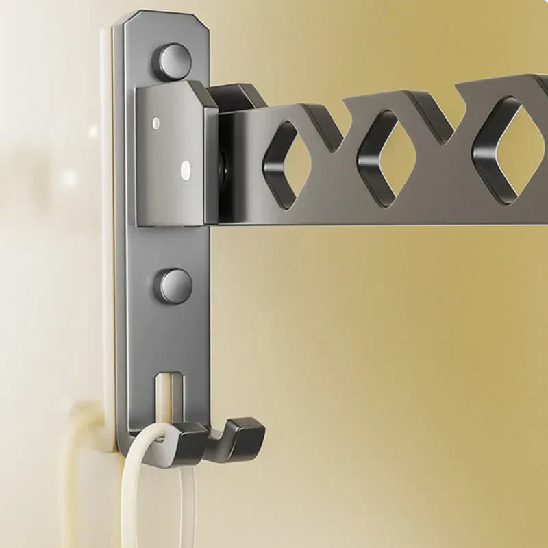 Glevato | Adjustable Wall-Mounted Clothes Rack - Foldable Clothing and Garment Organizer with High Load Design
