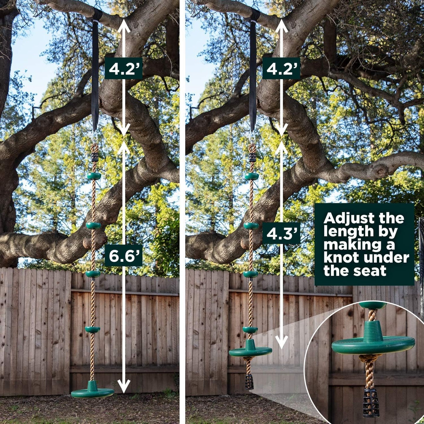 Glevato | Adventurous Tree Swing Set - with Climbing Rope and Platforms for Children
