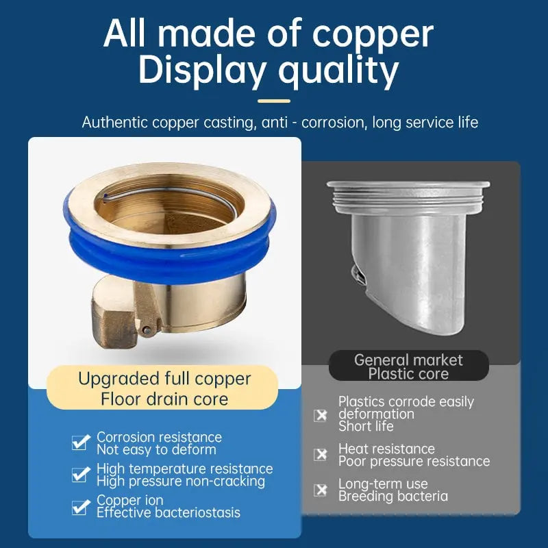 Glevato | Anti-Odor Drainage Core made of Brass – Reliably Stops Drain & Pipe Odors