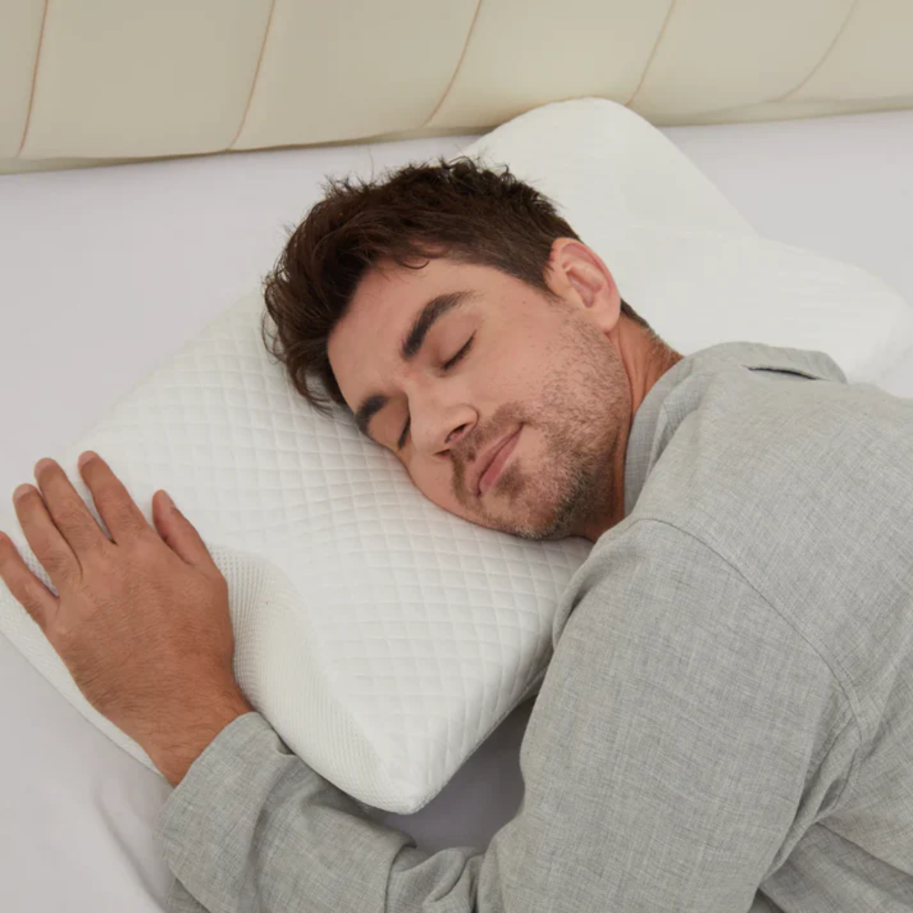 Glevato | Anti-Snore Pillow | Ergonomic Neck and Head Support | White