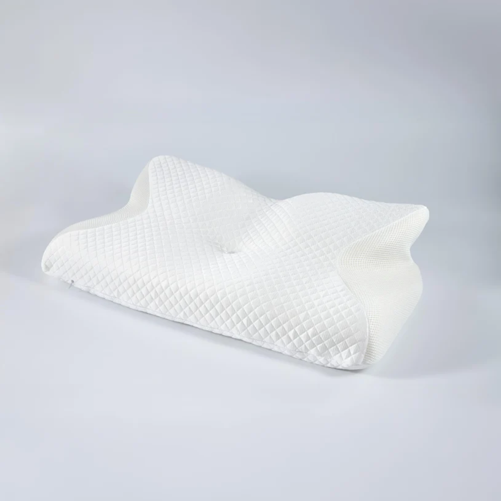 Glevato | Anti-Snore Pillow | Ergonomic Neck and Head Support | White
