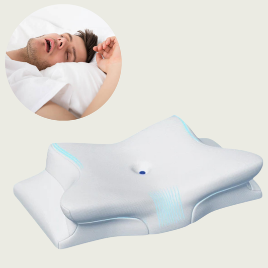 Glevato | Anti-Snore Pillow | Ergonomic Neck and Head Support | White