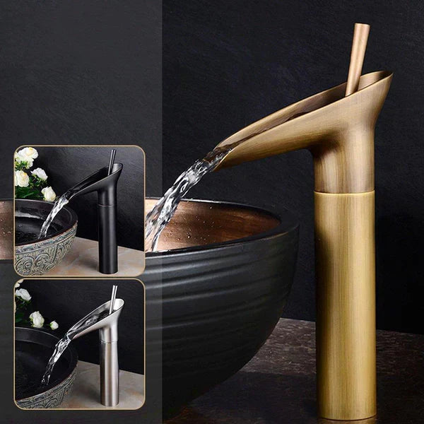 Glevato | Antique Waterfall Bathroom Faucet