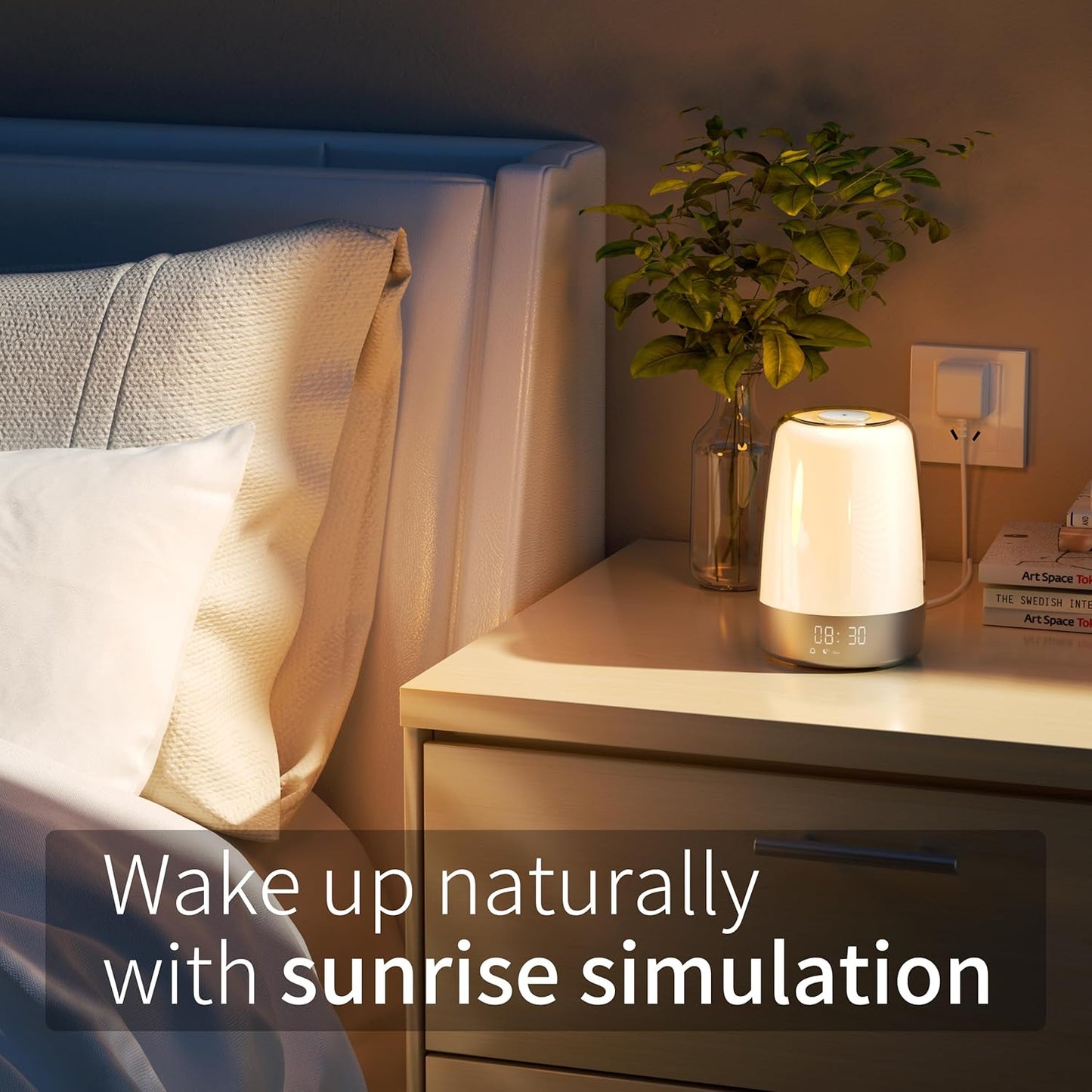 Glevato | Aurora Wake-Up Light | Sunrise & Sunset | USB-C Rechargeable
