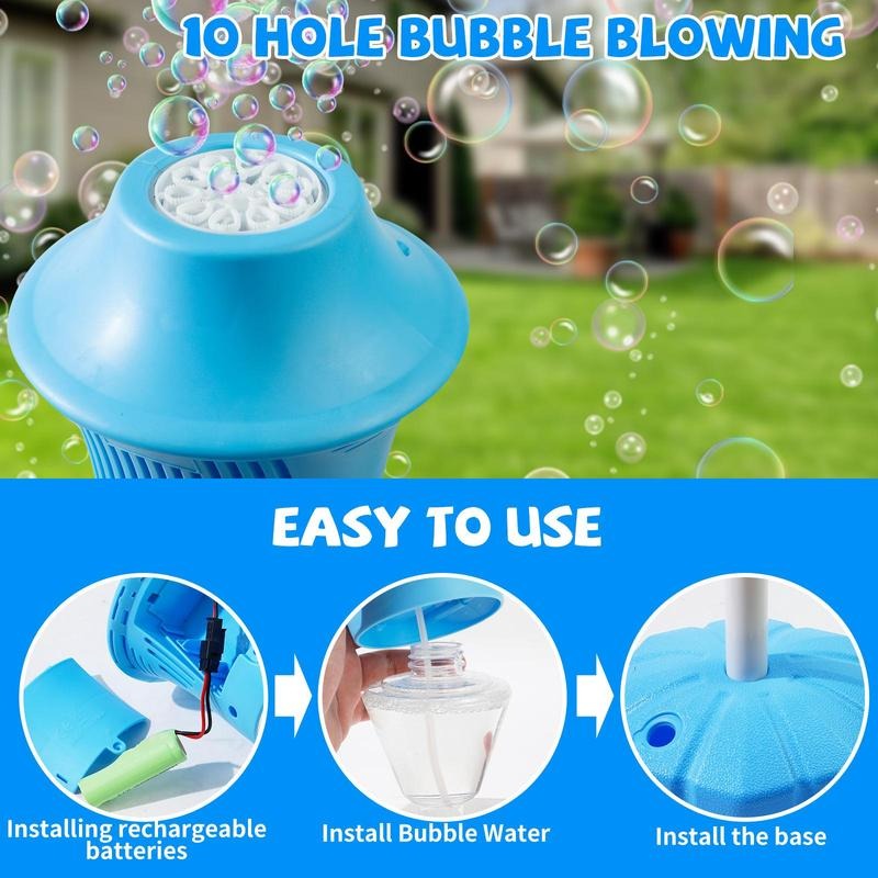 Glevato | Automatic Bubble Maker for Kids | BubbleFun Magical Bubble Play | 20,000+ Bubbles/Min | Adjustable Height | Portable