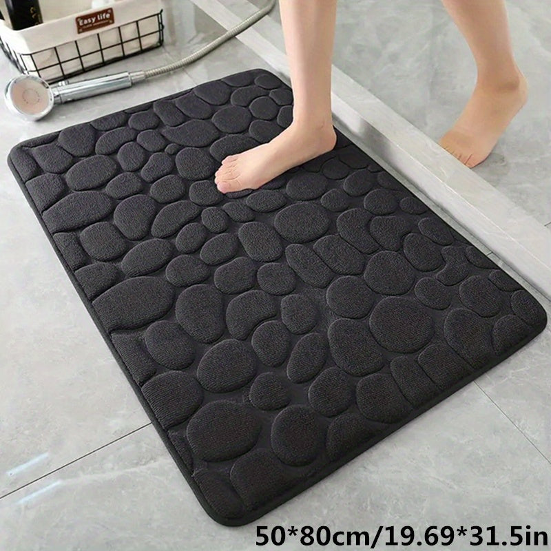 Glevato | Bath Mat | Ultra Absorbent Non-Slip Pebble Design