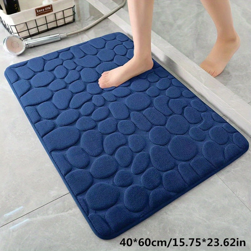 Glevato | Bath Mat | Ultra Absorbent Non-Slip Pebble Design